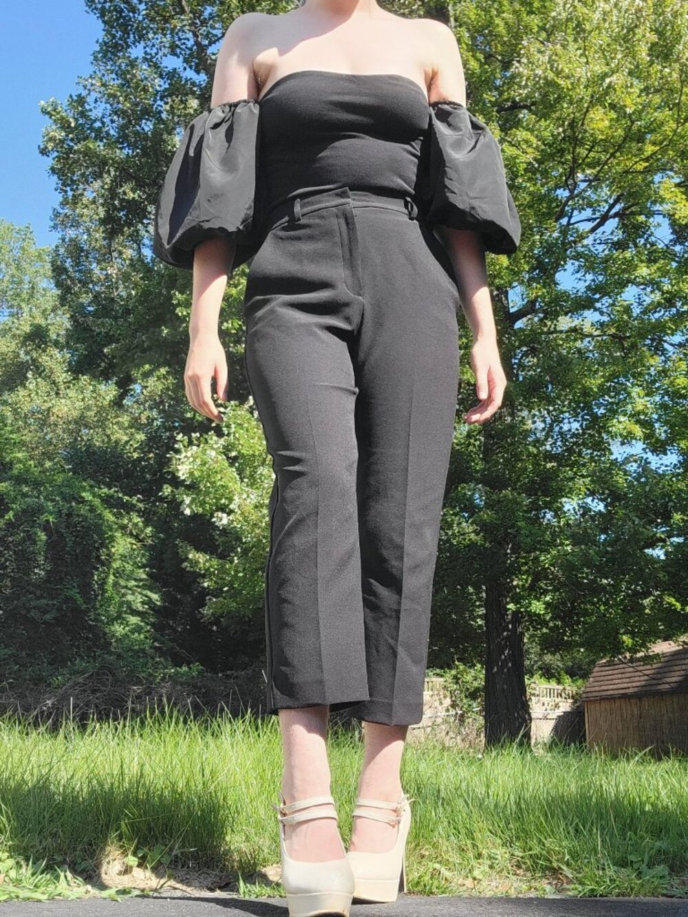 ❝ Express editor straight ankle super high rise black slacks 🖤. ❞